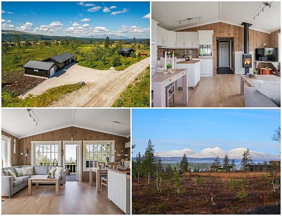 Velkommen til Engerdal, Hovden og denne velholdte og flotte hytta med en særegen beliggenhet i Lykkestaven 23!