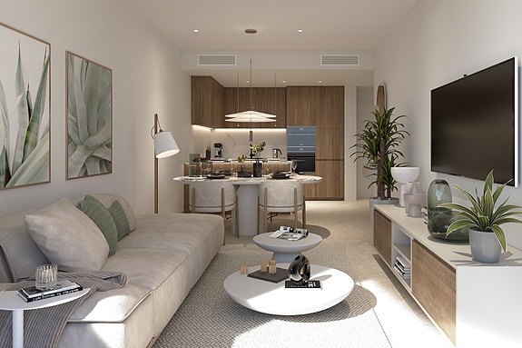 Penthouse med havutsikt og stor terrasse - i gangavstand til stranden - Med parkering og bod