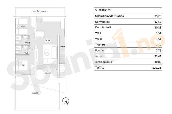 Nybygg!  Leilighet med egen hage | 2 soverom og 2 bad | Flott fellesområde med basseng | Parkering