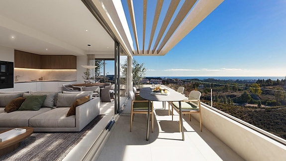 Penthouse med 3 soverom og stor terrasse - Sjøutsikt og moderne komfort i Mijas