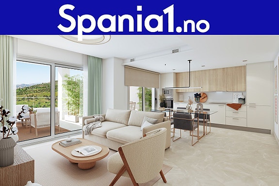 Penthouse i Mijas - 3 soverom, stor takterrasse, panoramautsikt og basseng