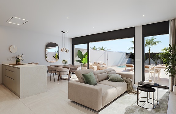 SIste ledige! | Moderne villa med 3 soverom, privat basseng og hage | Mulighet for takterrasse