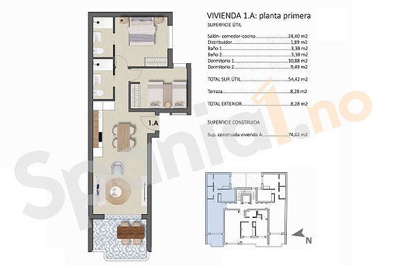Nybygg! Leilighet like ved strand og sentrum - Felles takterrasse med basseng og uteplass