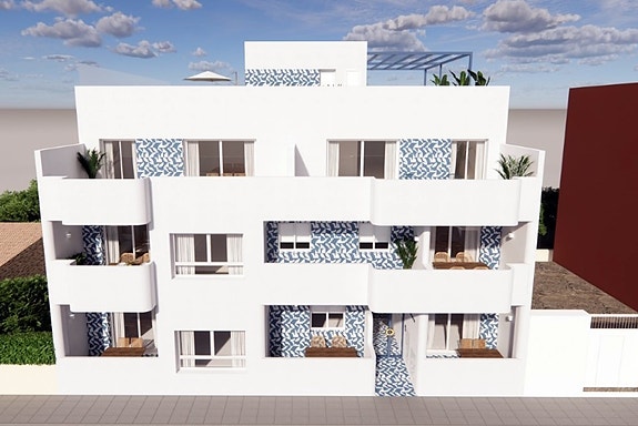 Nybygg! Leilighet like ved strand og sentrum - Felles takterrasse med basseng og uteplass