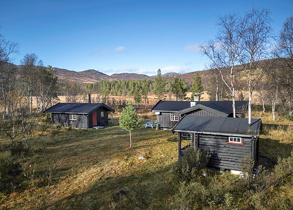 Fin utsikt til fjellene omkring. Blant annet Trollhøtta, Trollfothytta og Grythatten