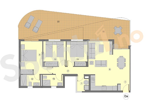 SISTE LEDIGE! 300 meter fra stranden - Leilighet med 3 soverom - Takterrasse med felles basseng