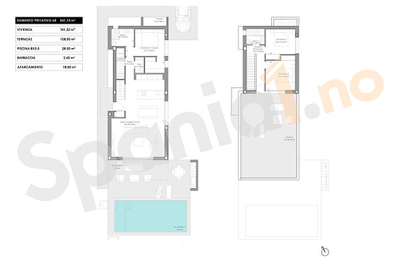 NØKKELFERDIG! Villa med fantastisk uteområde med privat basseng og utekjøkken | Høye kvaliteter | 3 soverom og 2 bad