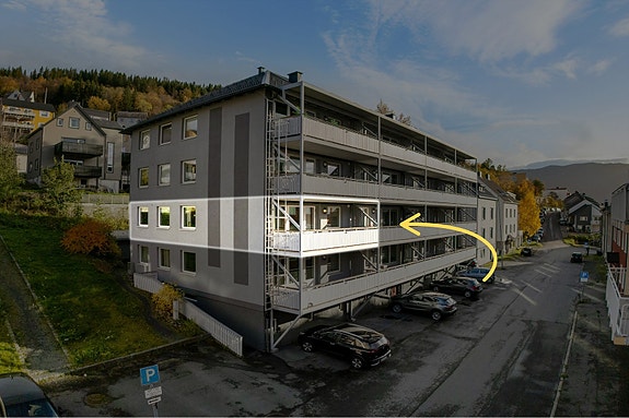 Endeleilighet, her har du vinduer på hele 3 sider!