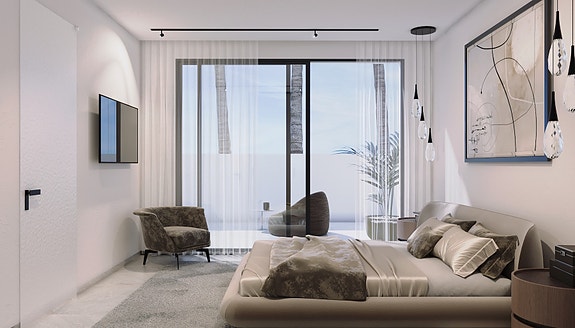 Moderne rekkehus med privat basseng - Ligger i resort med leiligheter og fellesanlegg