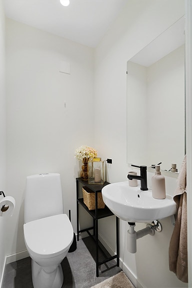 Hyggelig toalettrom for gjester