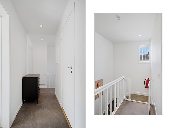 Adkomst fra trappeoppgang 2.etasje, videre kommer du inn i gang med adkomst til soverommene og bad