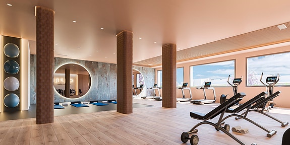 Penthouse - Store terrasser med fantastisk havutsikt - Flotte fellesfasiliteter med basseng, treningsrom og coworking