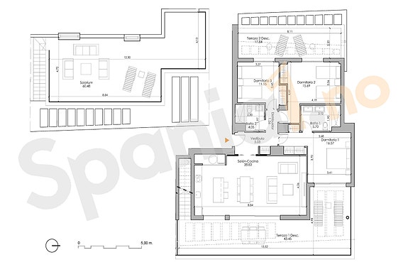 Penthouse leilighet med 3 soverom - Store terrasser med fantastisk havutsikt - Flotte fellesområder!