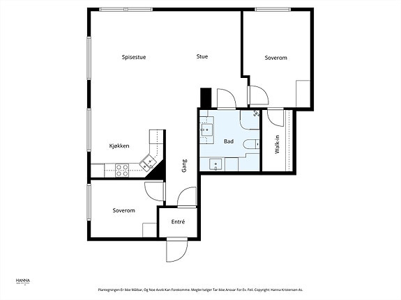 Plantegning av leiligheten