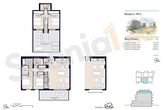 Eksklusiv toppleilighet med 4 soverom og stor terrasse - Kun 450 meter fra stranden i Villajoyosa