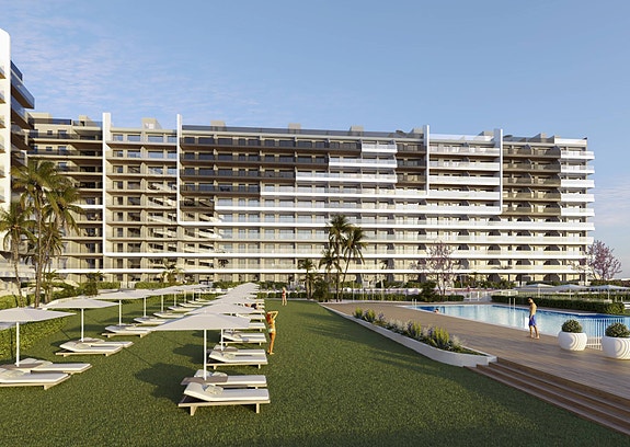 Luksus like ved stranden - 3 soverom og stor terrasse - Fellesområde med resortkvaliteter