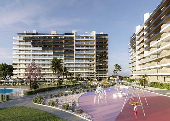 Luksus like ved stranden - 3 soverom og stor terrasse - Fellesområde med resortkvaliteter