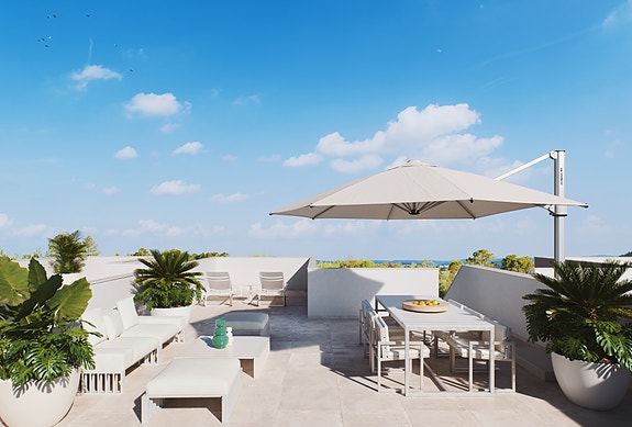 Kupp! Moderne rekkehus med 3 soverom og 2 bad | Mulighet for eget basseng | Takterrasse