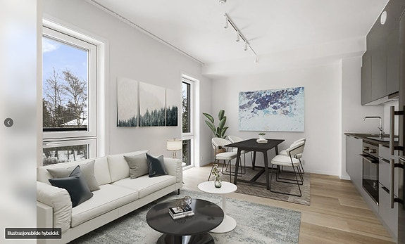 Illustrasjon - møblert