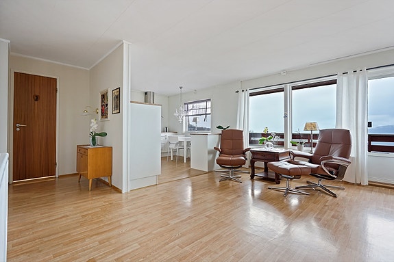 Åpen stue- og kjøkkenløsning