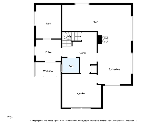 Plantegning hovedetasje