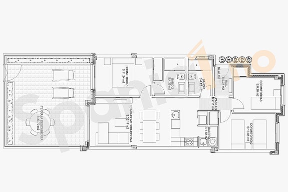 Leilighet med stor terrasse og 3 soverom | Gode solforhold og sentral beliggenhet | Felles basseng | Parkering