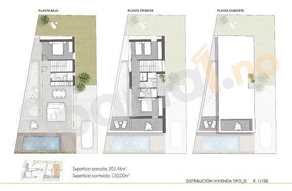 Nyoppført villa med 3 soverom - Privat basseng og takterrasse kun 300 meter fra stranden - Nøkkelferdig!