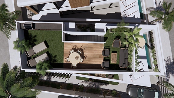 Nyoppført villa med 3 soverom - Privat basseng og takterrasse kun 300 meter fra stranden - Nøkkelferdig!