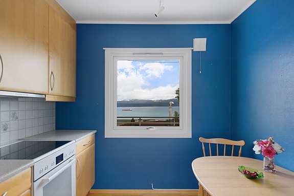 Legg merke til denne flotte utsikten fra kjøkkenet!