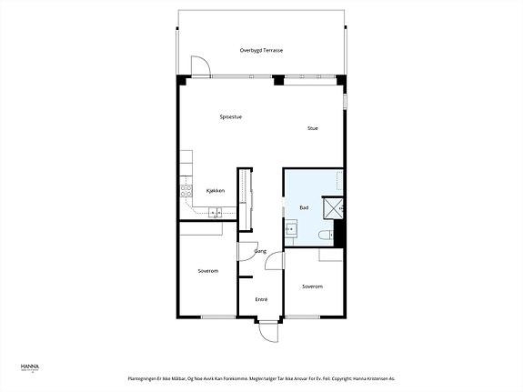 Plantegning av leiligheten