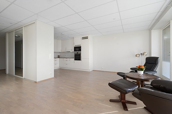 Åpen stue- og kjøkkenløsning