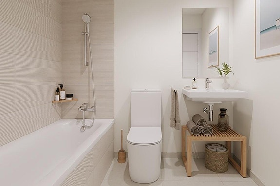 Penthouse med 2 soverom og 2 bad | Fellesområde med gym og basseng | Heis og parkering i garasje