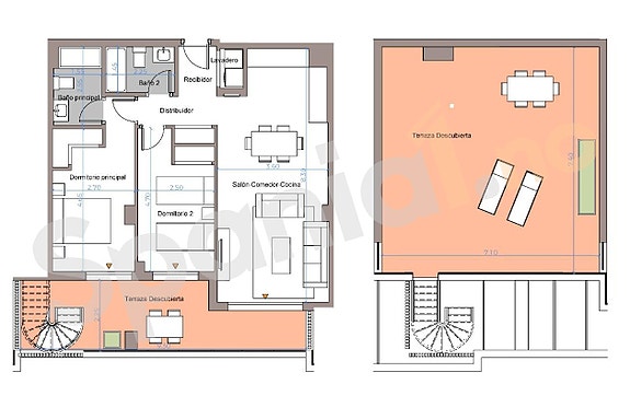 Penthouse med 2 soverom og 2 bad | Fellesområde med gym og basseng | Heis og parkering i garasje