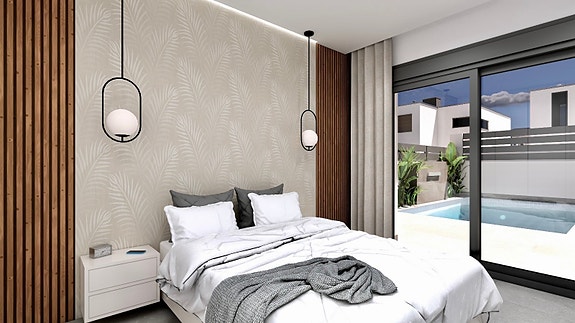 Eksklusiv villa med 3 soverom, privat basseng og takterrasse i Benijófar