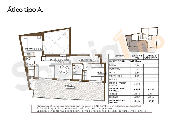Penthouse like ved Playa del Cura - Stor terrasse og egen privat takterrasse