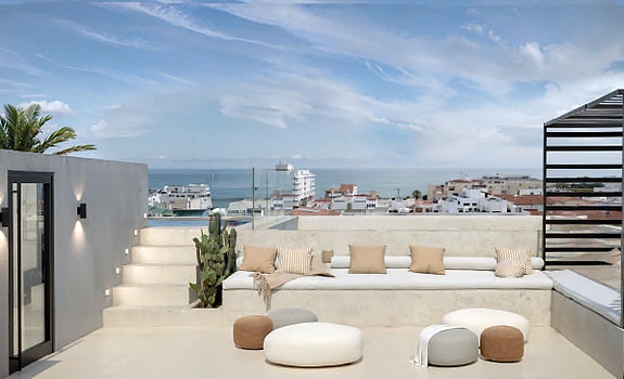 Sentralt beliggende leilighet ved Playa del Cura - 2 soverom og stor terrasse - Felles takterrasse