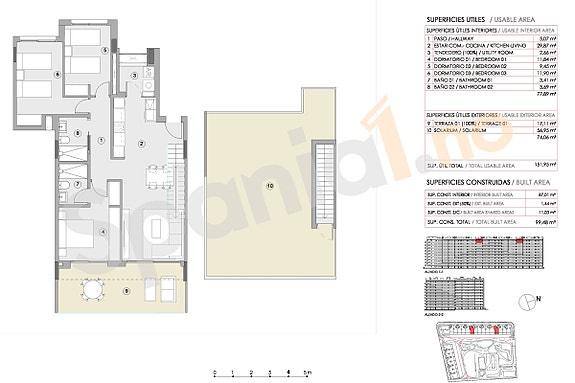 HAVUTSIKT! Penthouse med 3 soverom og stor takterrasse -  Fellesområde med basseng, spa og hage