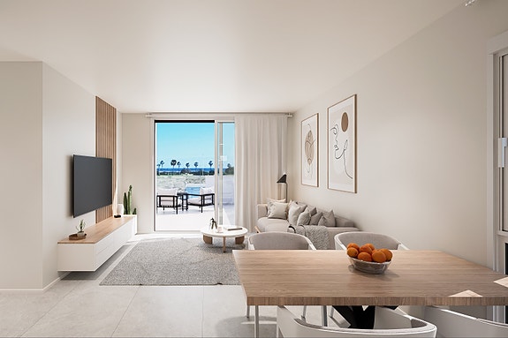 Nybygg! Rekkehus kun få meter fra Middelhavet | 3 soverom og 2 bad | Privat takterrasse og romslig uteområde