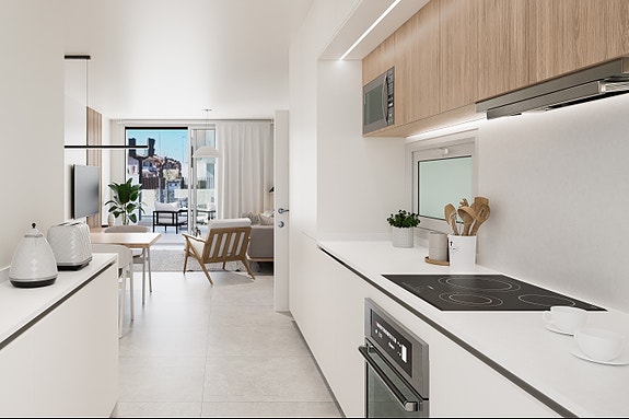 Nybygg! Rekkehus kun få meter fra Middelhavet | 3 soverom og 2 bad | Privat takterrasse og romslig uteområde