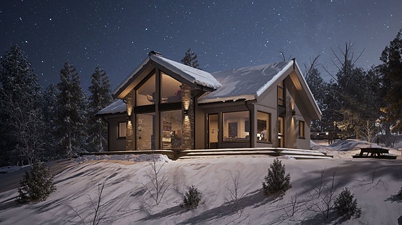 Solheim 90 i vinterland.