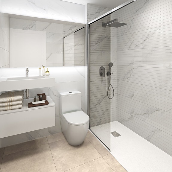 Nybygg | Toppleilighet med stor takterrasse - Moderne standard - 3 soverom og 2 bad - Felles basseng