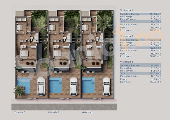 Romslig villa med 3 soverom, privat basseng og solrik takterrasse - Parkering på tomt
