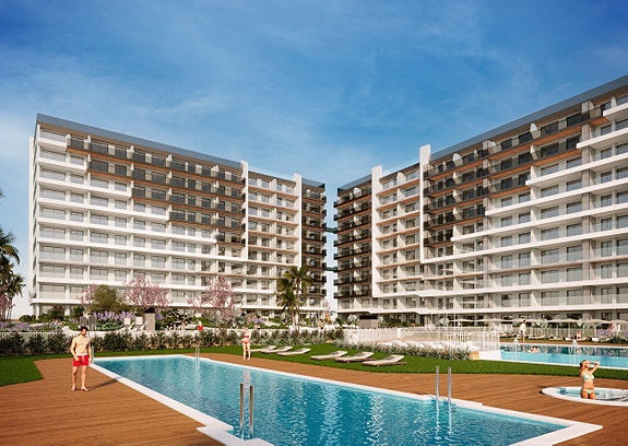 KUN 250 m til strand | Ny leilighet med eksklusive kvaliteter | 3 soverom | Stor terrasse | Parkering