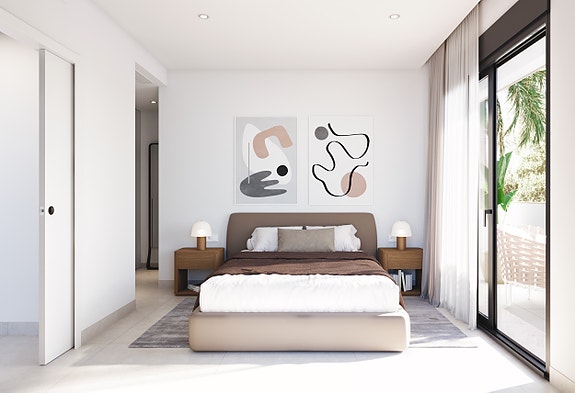 Frittstående moderne villa med 3 soverom og store uteområder - Takterrasse og privat basseng - 750 m til strand