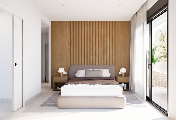 Frittstående moderne villa med 3 soverom og store uteområder - Takterrasse og privat basseng - 750 m til strand