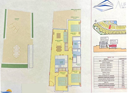 REDUSERT PRIS! Moderne leilighet med 3 soverom, møblert og med stor takterrasse - Topp utsikt i Gran Alacant