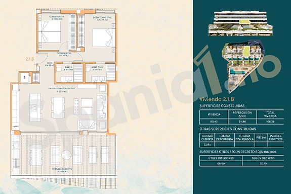 Ny luksuriøs leilighet med gangavstand til strand | Takterrasse med privat basseng | Gym og SPA