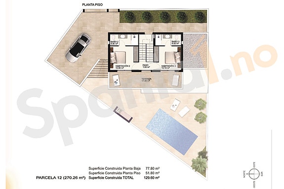 Nøkkelferdig | Visningsbolig | 3 soverom og 4 bad | Privat basseng