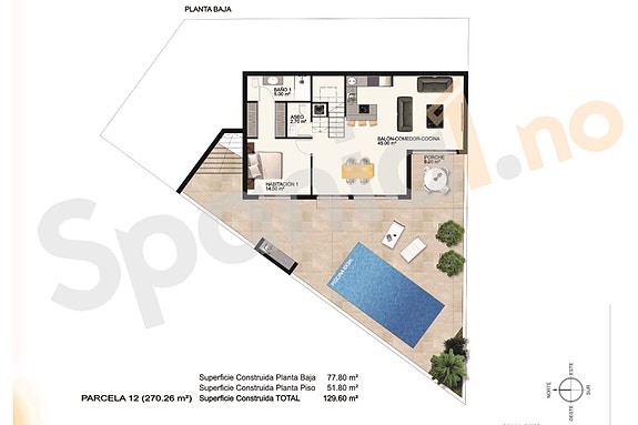 Nøkkelferdig | Visningsbolig | 3 soverom og 4 bad | Privat basseng