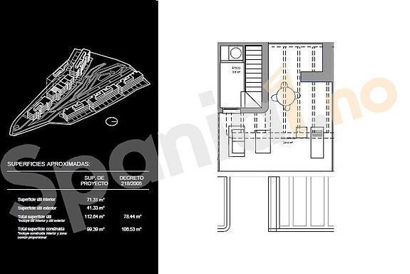 Penhouse-leilighet med 41m2 terrasse. Felles basseng, gym og coworking